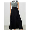 VIMAGE/纬漫纪夏季新款优雅时尚高腰开叉百搭半身裙女V1706322 商品缩略图3