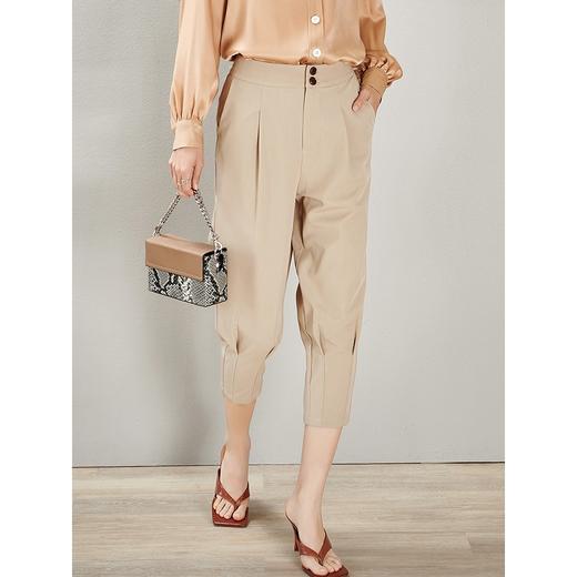 剩M 芳外通勤百搭哈伦裤显瘦小腿高腰式休闲裤 商品图3