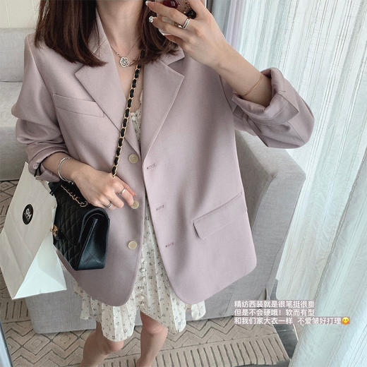 金蘑菇菇【黑标高定 比利时西装】10精纺羊毛 高密高支通勤chic 商品图3