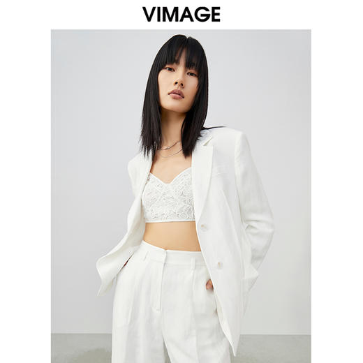 VIMAGE/纬漫纪新款时尚显瘦纯色西装薄外套V1703316 商品图2