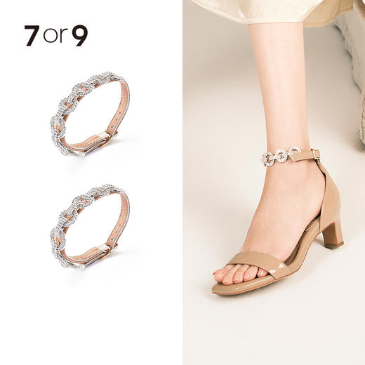 银色碎钻脚踝带 商品图0