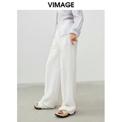 VIMAGE/纬漫纪夏季新款通勤职业干练时尚显瘦西装裤直筒长裤女V1705320 商品图3