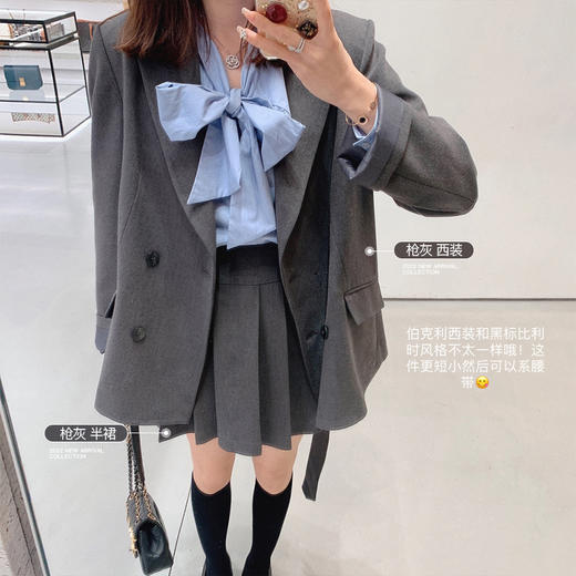 金蘑菇菇【 伯克利西装】收腰西装！系起来像连衣裙 商品图0