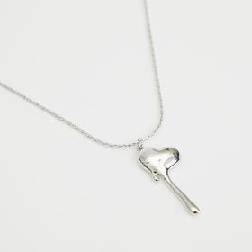 梦趣派爱心吊坠项链LP173 礼盒装 925银+镀白金