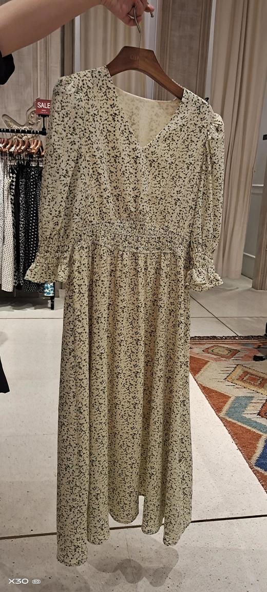 【门店同款】春 V领束腰长款连衣裙 商品图2