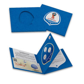 2018年俄罗斯FIFA世界杯普通金属纪念币收藏册 一套