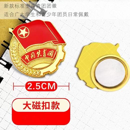团徽中国供青团团徽新款标准型磁吸学生用青年团磁扣款供青团团员磁铁纪念徽章团旗团徽1个 商品图1
