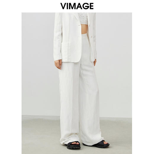 VIMAGE/纬漫纪夏季新款通勤职业干练时尚显瘦西装裤直筒长裤女V1705320 商品图2
