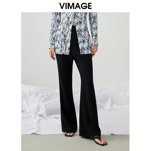 VIMAGE/纬漫纪夏季新款职业干练显瘦西装裤直筒长裤女V1705333 商品图3