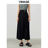 VIMAGE/纬漫纪夏季新款优雅时尚高腰开叉百搭半身裙女V1706322 商品缩略图0