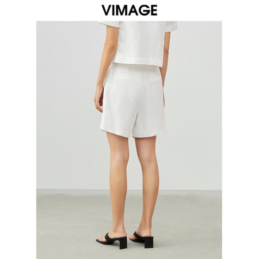 VIMAGE/纬漫纪夏季新款高腰宽松轻薄西装短裤V1705319 商品图5