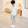 【两色可选 三次高温水洗全棉】龙之涵简约气质款短袖衬衣  免熨烫 随意穿 休闲百搭 尺码100-170 男童条纹拼接短袖衬衣 商品缩略图9