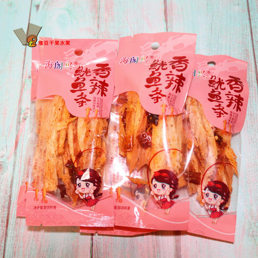 海阁兴铁板鱿鱼条香辣鱿鱼碳烤鱿鱼丝小包装称500g即食海鲜小零食 商品图2