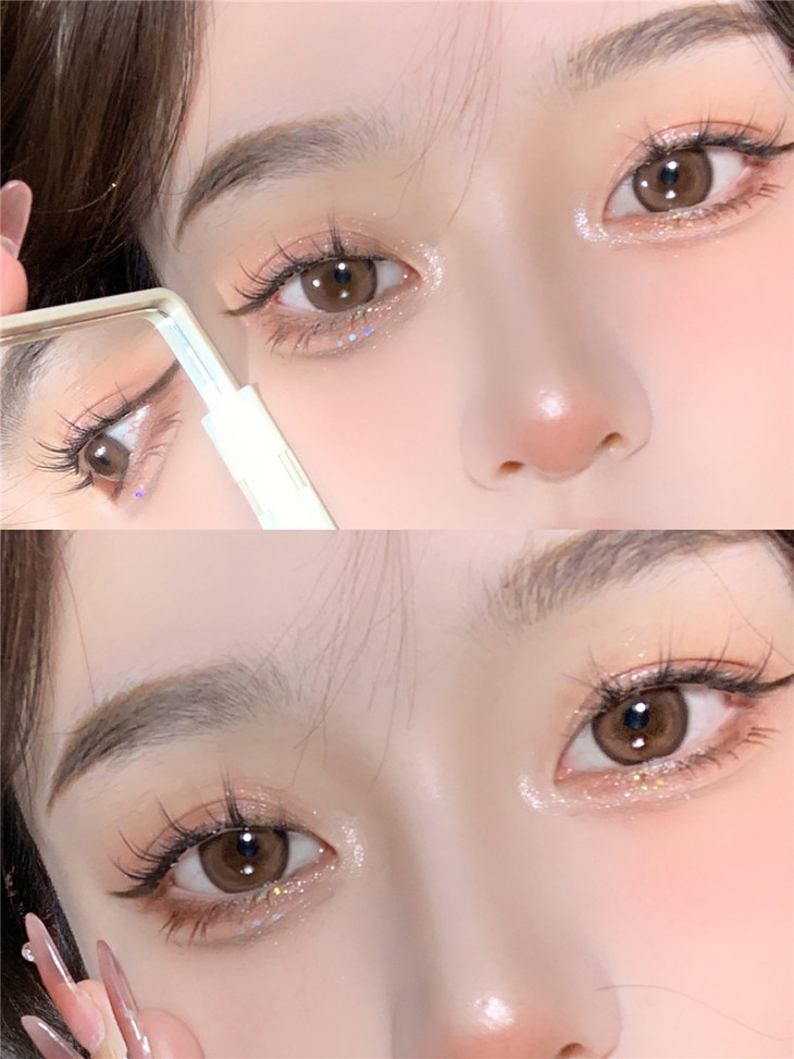SUSUGIRL半年抛隐形眼镜 嘟嘟奶咖14.5mm 一副/2片-VVCON美瞳商城19