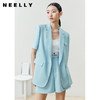 NEELLY纳俪商场同款2022夏季新款短袖西装外套女宽松版通勤上衣N22042C01043 商品缩略图0