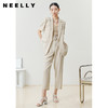 NEELLY纳俪商场同款2022夏季新款短袖西装外套女宽松版通勤上衣N22042C01043 商品缩略图3