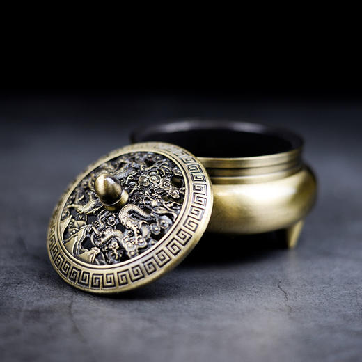 双龙合金盘香炉 商品图2