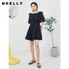 NEELLY纳俪商场同款夏季连衣裙女设计感泡泡袖A字裙收腰小黑裙N22044Y04430 商品缩略图2