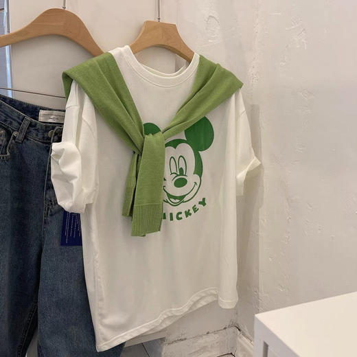 黛唯梵定制款2022夏韩国东大门T恤180g精梳棉ins风宽松休闲短袖上衣 商品图9