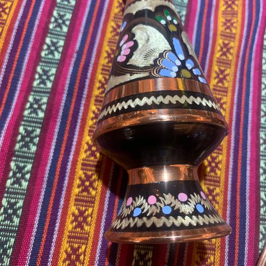 320159手工紫铜雕花珐琅彩-瓶H 17/8* 商品图4