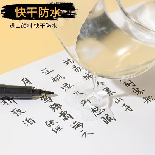 日本zebra斑马牌秀丽笔小楷细字硬笔书法练字仿毛笔书法笔软头钢笔式签名提字书法美术笔1支 商品图4