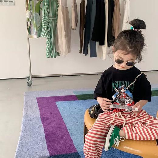 黛唯梵儿童纯棉T恤夏装卡通动漫洋气童装短袖女童百搭半袖打底衫上衣潮 商品图9