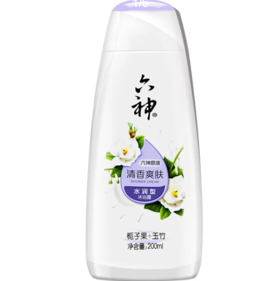 六神清香爽肤沐浴露花香200ml