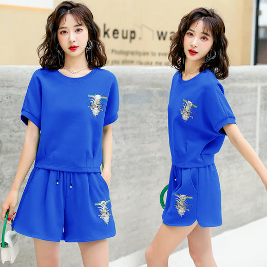 气质优雅，小个子卫衣套装休闲短裤新款运动套装HR-YKSL855 商品图5