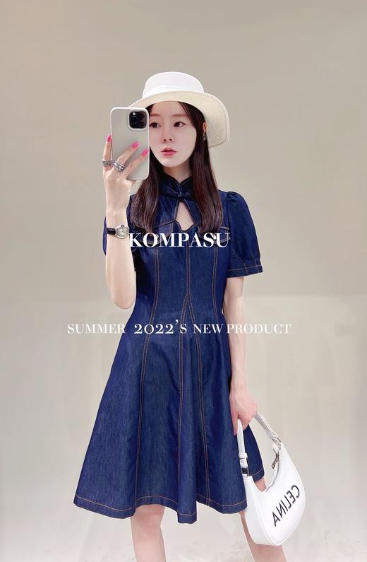卡帕苏复古盘扣牛仔裙 K213010 商品图0