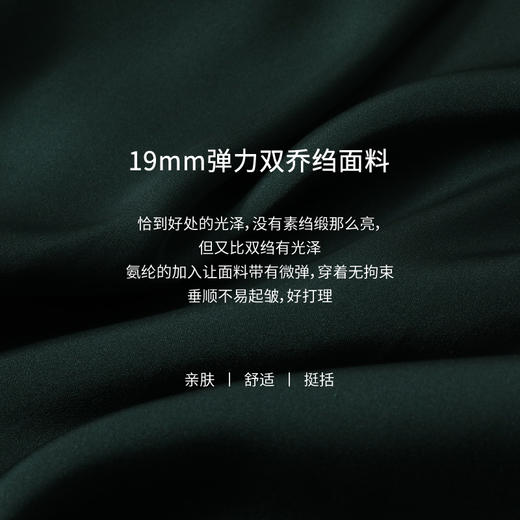 玳莎V领真丝连衣裙女遮肉显瘦收腰夏季新款桑蚕丝通勤气质高级感  CB35110 商品图3