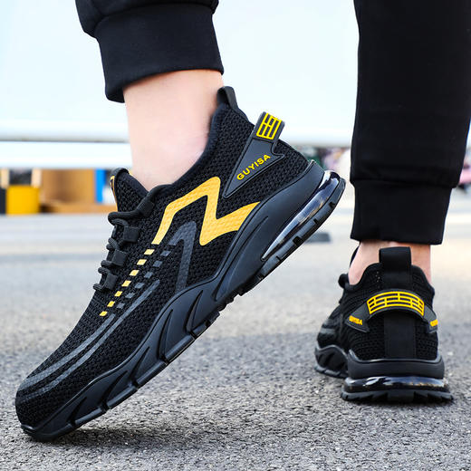 新品爆款夏季透气劳保鞋工作鞋安全鞋防护钢包头凯夫拉中底橡胶底 商品图6
