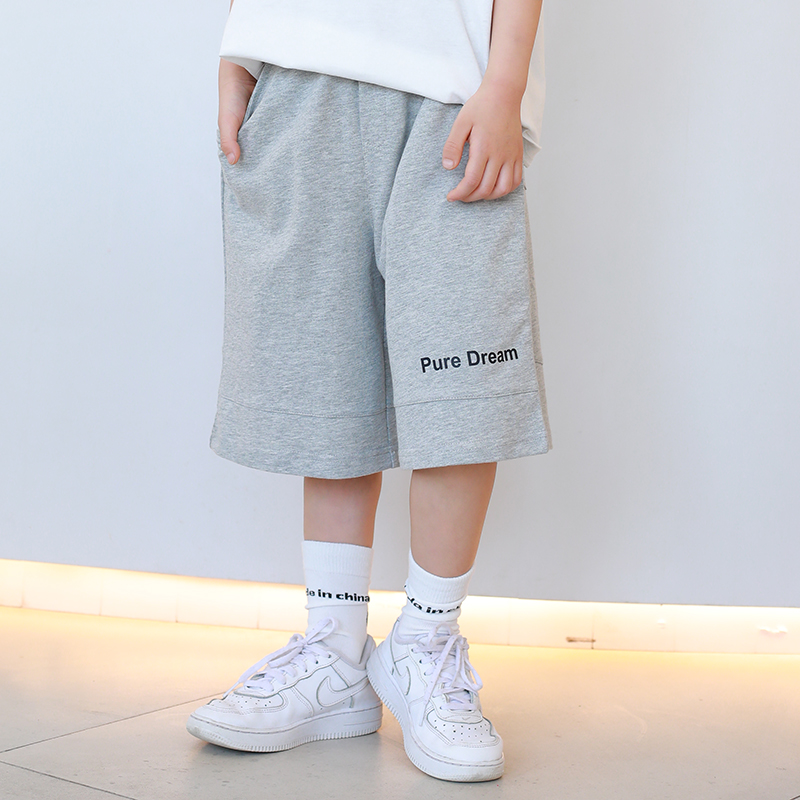 【抄底价清仓】龙之涵小毛圈运动款短裤 5分裤 全棉 吸汗透气   弹力款 尺码100-170 龙之涵简约酷型五分短裤