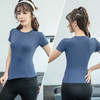 2022年春季新款专业瑜伽健身运动服女士圆领上衣显瘦型短袖 商品缩略图1