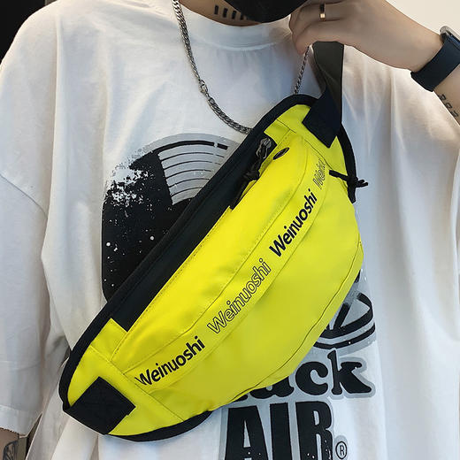 皮卡诺腰包876腰包斜挎包男士运动款男包大容量胸包休闲潮牌单肩包男纯色背包女 商品图5