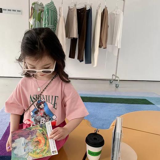 黛唯梵儿童纯棉T恤夏装卡通动漫洋气童装短袖女童百搭半袖打底衫上衣潮 商品图5