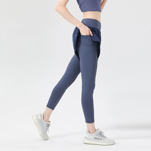 假两件瑜伽裤女夏季薄款外穿紧身跑步速干运动裤子专业健身服 商品图3