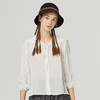 Famecoco范可儿法式复古学院风衬衫减龄夏气质女神范上衣短款F223BA017 商品缩略图3