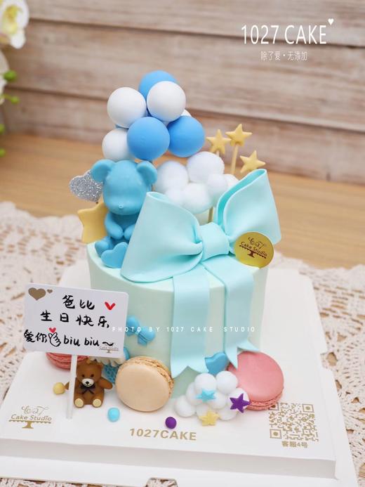 1027CAKE | 翻糖蝴蝶结  蓝色系 小熊 商品图2