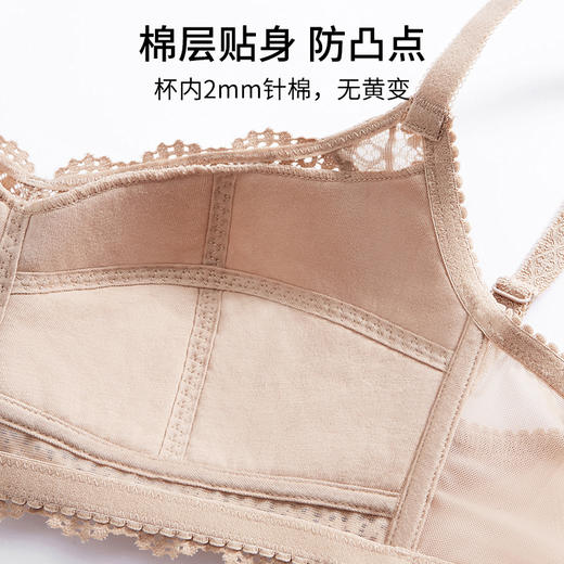 HSIA遐薄款无钢圈内衣 春光2020女夏防凸点大码胸罩春光2020全罩杯大胸显小文胸 商品图4
