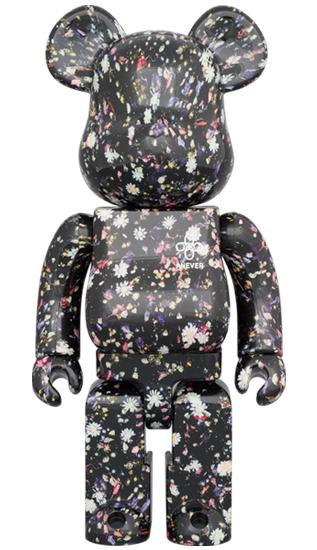 【预售】收藏系列 Be@rbrick 400%系列 黑色碎花 商品图2