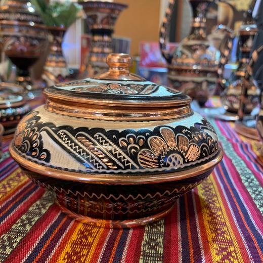 320140手工紫铜雕花珐琅彩-罐H 9/14* 商品图0