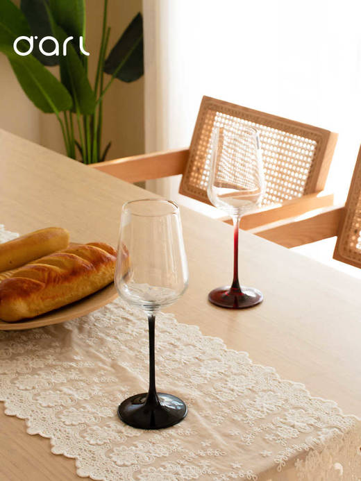 康巴赫生活馆造梦经典水晶玻璃红酒杯葡萄酒杯欧式轻奢细高脚杯摆件红黑对杯 商品图2