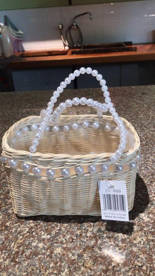 珍珠波浪形编织篮 商品图0