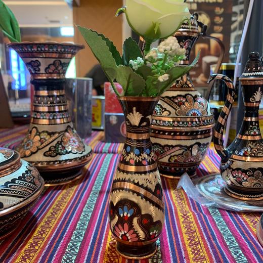 320658手工紫铜雕花珐琅彩-瓶H 13/4* 商品图1