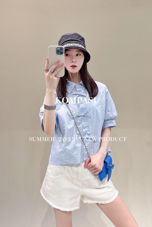 卡帕苏蝴蝶结短款衬衫 K231202 商品图0