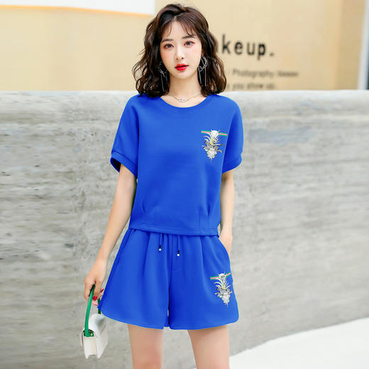 气质优雅，小个子卫衣套装休闲短裤新款运动套装HR-YKSL855 商品图3