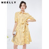NEELLY纳俪商场同款格纹衬衫式连衣裙女收腰系带A字裙2022夏季N22044Y04420 商品缩略图3