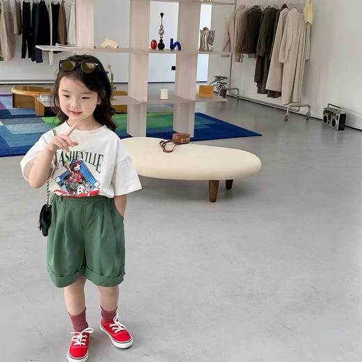 黛唯梵儿童纯棉T恤夏装卡通动漫洋气童装短袖女童百搭半袖打底衫上衣潮 商品图1