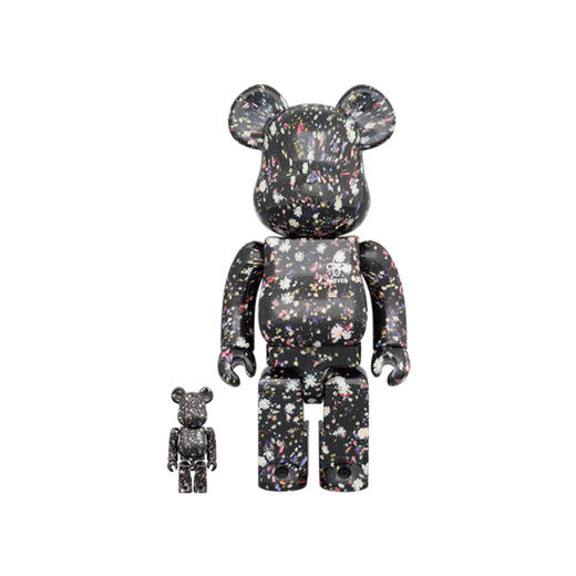【预售】收藏系列 Be@rbrick 400%系列 黑色碎花 商品图0
