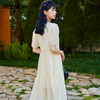 oldcolour夏季新品宽松少女裙提花中长款甜美纯色气质连衣裙BO21101032B 商品缩略图4